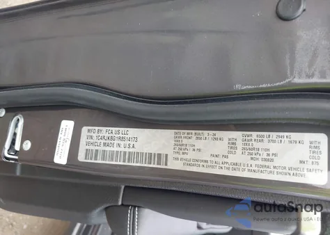 2024 Jeep Grand Cherokee L Limited 4X4 z USA, uszkodzony, nr VIN 1C4RJKBG1R8514173